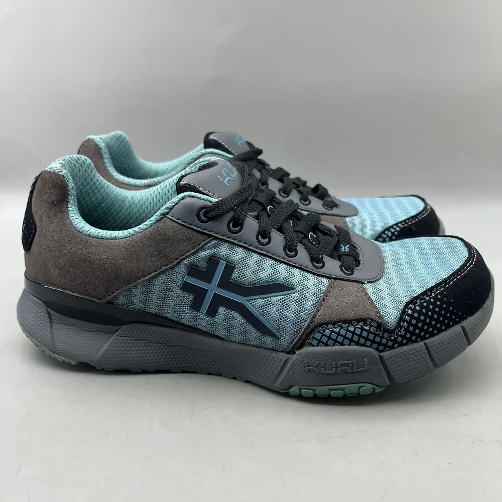 KURU Quantum Walking Shoes Women Size 7.5 Blue Gray Mesh Comfort Low Sneakers